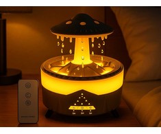 Oro drėkintuvas su LED apšvietimu, 350 ml, juodas
