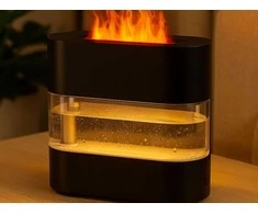 Oro drėkintuvas su liepsnos efektu ir LED apšvietimu USB