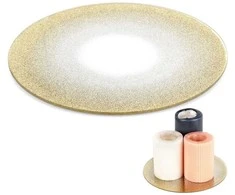 Home Styling Collection Dekoteller Stiklinė Dekoratyvinė Plokštė su Blizgučiais 20 cm