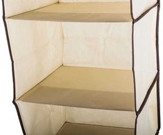 Wardrobe organiser hanging shelf with 3 shelves 60cm