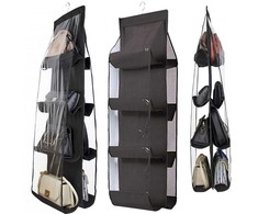 Pakabinamasis drabužių ir aksesuarų organizatorius, juodas, 100x34x15 cm