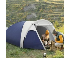 Palapinė 3–4 asmenims, „Pop-up“, tamsiai mėlyna ir šviesiai pilka, 320 × 240 × 130 cm