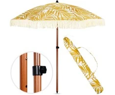 ProBeach Paplūdimio Parasolas 157 cm - Reguliuojamo Aukščio, Sulankstomas