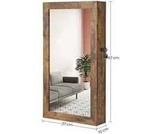 Papuošalų spintelė SONGMICS 37x10x67 cm, vintage ruda