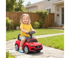 Paspiriama mašinėlė Mercedes-Benz C-Class su garsais, raudona, 65 × 28 × 39 cm