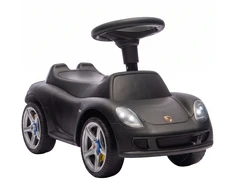 Paspiriama mašinėlė su „Porsche“ licencija ir šviesomis, matinė juoda, 63 × 28,5 × 38 cm