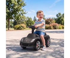 Paspiriama mašinėlė su „Porsche“ licencija ir šviesomis, matinė juoda, 63 × 28,5 × 38 cm
