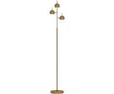 Pastatomas šviestuvas su 3 G9 lizdais, aukso spalvos, 23 × 23 × 165 cm