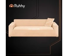 Ruhhy 26184 smėlio spalvos sofos užvalkalas 190-230cm