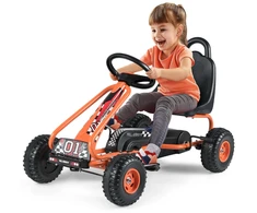 Pedalinis gokartas oranžinis