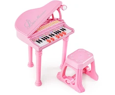 Pianinas Rožinis/juodas/baltas 31 klavišas