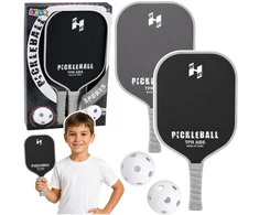 Lean Toys Pickleball rinkinys juodas ir pilkas 2 vnt.