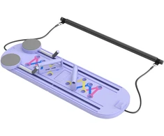 Pilates treniruoklio rinkinys, 5 treniravimo būdai, sulankstomas, šviesiai mėlynas, 97 x 30 x 3 cm