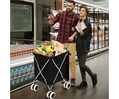 Pirkinių vežimėlis mėlynas