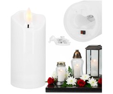 Springos Plastikinė LED žvakė su liepsnos imitacija, 10 cm