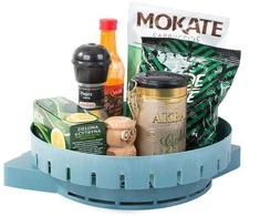 Bathroom swivel shelf kitchen organiser