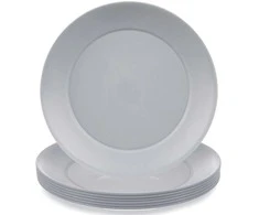 Plastikinės pilkos lėkštės Sandy 23,5 cm 6 vnt.