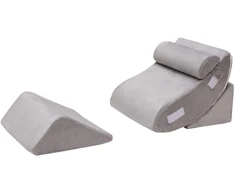 Pleištinių pagalvių rinkinys, 4 dalių, reguliuojamas, pilkas, 59,69 × 20,32 × 7,62 cm
