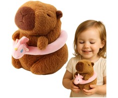Lean Toys Pliušinis kapibara su vienaragio plaukimo ratu 20 cm