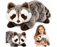Lean Toys Pliušinis meškėnas maskotė glėbesčiavimui gyvūnėlis ruda kamuolys 41 cm