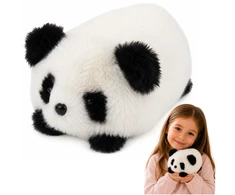 Lean Toys Pliušinis žaislas panda, juoda ir balta, 16 × 10 × 9 cm