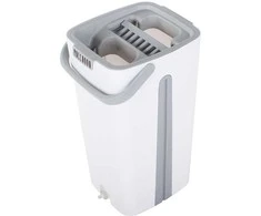Rotary flat mop two-chamber wringer bucket