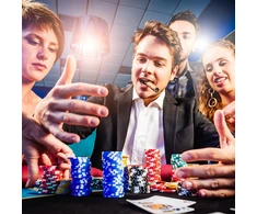 Pokerio čipų rinkinys juodas 300 vnt.