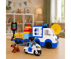 Lean Toys Policijos rinkinys (mėlyna ir balta)