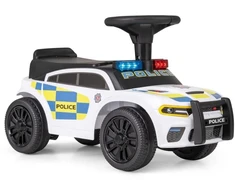 Policijos važinėjamas automobilis baltas