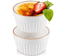 Excellent Houseware Porcelianiniai kepimo indeliai, 10 cm, 200 ml, 2 vnt.