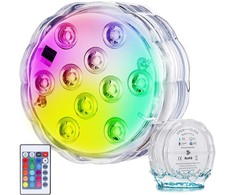 Povandeninis šviestuvas baseinui su 10 LED, RGB, IP68