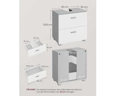 Songmics Praustuvo spintelė 30 x 60 x 63,8 cm