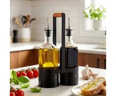 Prieskonių buteliukai su stovu 150 ml 3 vnt.
