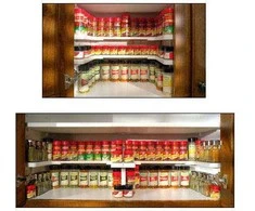 Bin organiser kitchen cupboard shelf