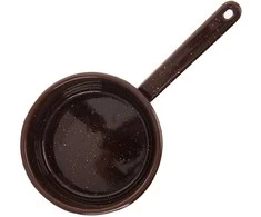 Orion Emailliuotas puodas 14 cm, 900 ml, rudas
