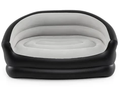 Pripučiama dvivietė sofa Pilka ir juoda