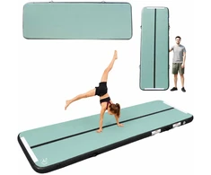 Pripučiama gimnastikos mata „Drop-stitch“, žalia, 300 × 100 × 10 cm