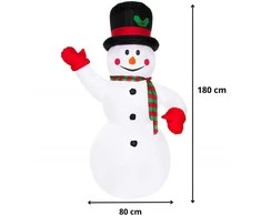 Pripučiamas sniego senis Springos su LED apšvietimu 180 cm