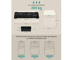 Songmics Pufas, 38x110x38 cm