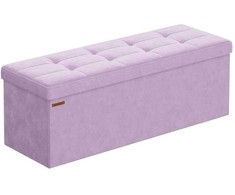 SONGMICS Sėdimoji dėžė su saugojimo vieta iš aksomo 38 x 110 x 38 cm