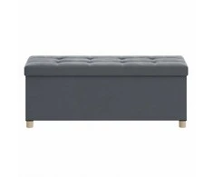 Songmics Pufas su daiktadėže 38 x 110 x 40 cm pilkas