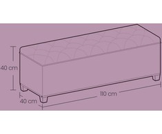 Songmics Taburetė su daiktadėže 40 x 110 x 40 cm pastelinės rožinės spalvos