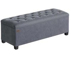 Songmics Pufas su daiktadėže 40 x 110 x 40 cm pilka