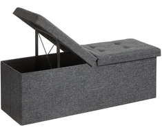 Leobert Pufas su daiktadėže, tamsiai pilkas, 110 × 38 × 38 cm