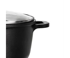 Orion Granito puodas 28 cm, 7 l su stiklo dangteliu