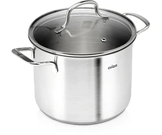 Puodas su stikliniu dangčiu, 3,6 l, sidabrinis, Ø 18 cm