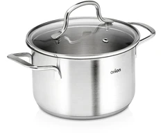 Puodas su stikliniu dangčiu, sidabrinis, Ø 16 cm, 2 l