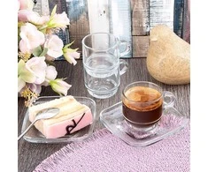 LAV Espresso puodelių rinkinys su lėkštutėmis 75 ml 6 vnt.