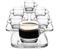 LAV Espresso puodelių rinkinys su lėkštutėmis 75 ml 6 vnt.