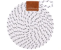 Puodo padėkliukas pintas, baltas, 23 × 21 × 0,8 cm